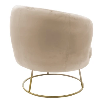 Armchair Rony pakoworld velvet beige 78x75x82cm