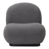 Armchair Rosalie pakoworld dark grey teddy fabric-black base 85x82x77cm