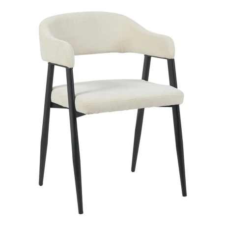 Armchair Sezan pakoworld fabric beige 56x55x78cm
