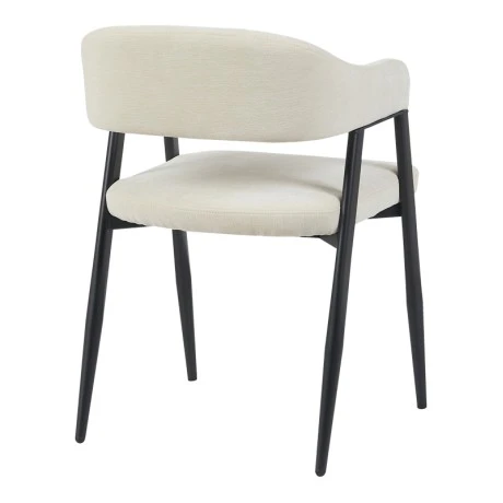 Armchair Sezan pakoworld fabric beige 56x55x78cm