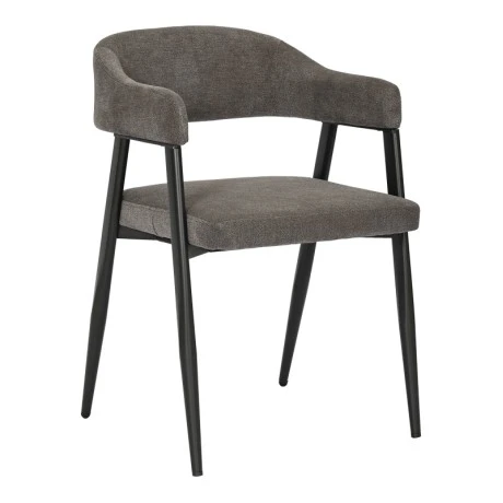 Armchair Sezan pakoworld fabric in anthracite color 56x55x78cm
