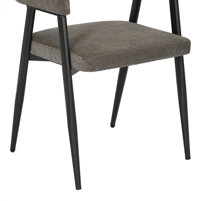 Πολυθρόνα Sezan pakoworld ύφασμα σε ανθρακί απόχρωση 56x55x78εκ