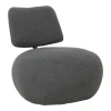Stonie armchair pakoworld bouclé fabric anthracite 67x73x67cm