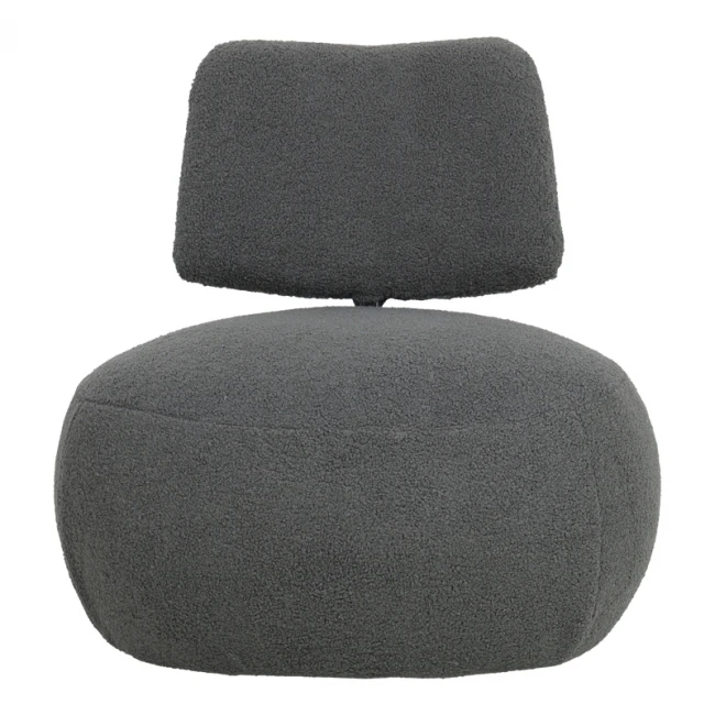 Stonie armchair pakoworld bouclé fabric anthracite 67x73x67cm