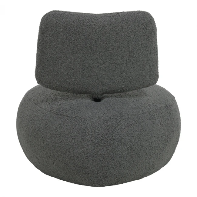 Stonie armchair pakoworld bouclé fabric anthracite 67x73x67cm