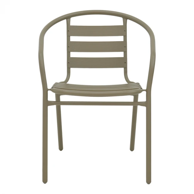 Πολυθρόνα Tade pakoworld μέταλλο σαμπανιζέ 54x58x73εκ