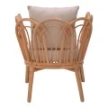 Armchair Tania pakoworld natural rattan-white pillow 76x76x76cm