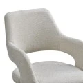 Rotating armchair Tate pakoworld light grey fabric with black metal legs 59x56.5x86.5cm
