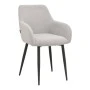Armchair Telia pakoworld light grey fabric-black metal 60x54x85cm