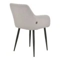 Armchair Telia pakoworld light grey fabric-black metal 60x54x85cm