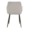 Armchair Telia pakoworld light grey fabric-black metal 60x54x85cm