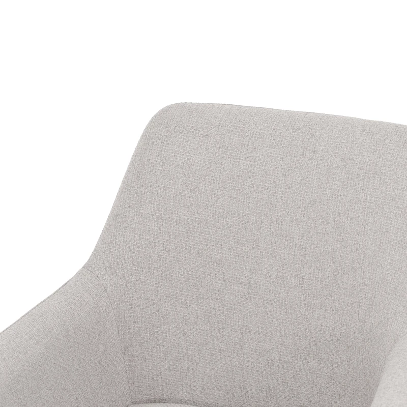 Armchair Telia pakoworld light grey fabric-black metal 60x54x85cm