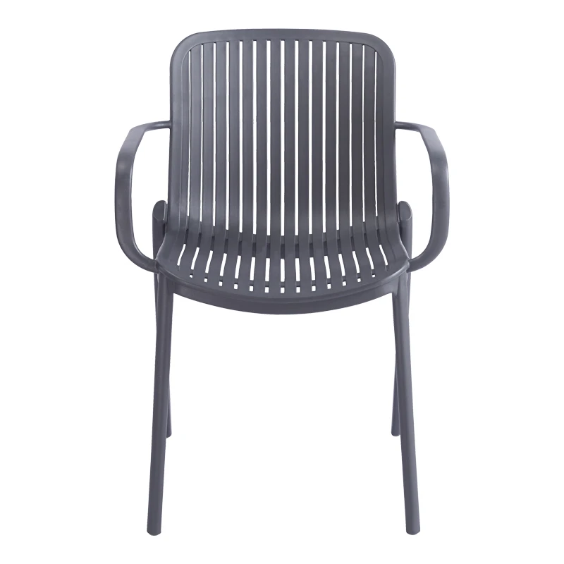 Πολυθρόνα Teragi στοιβαζόμενη pakoworld pp με UV protection ανθρακί 59x57x82εκ