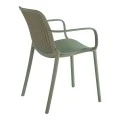 Teragi stackable armchair pakoworld pp with UV protection olive green 59x57x82cm