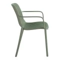 Teragi stackable armchair pakoworld pp with UV protection olive green 59x57x82cm