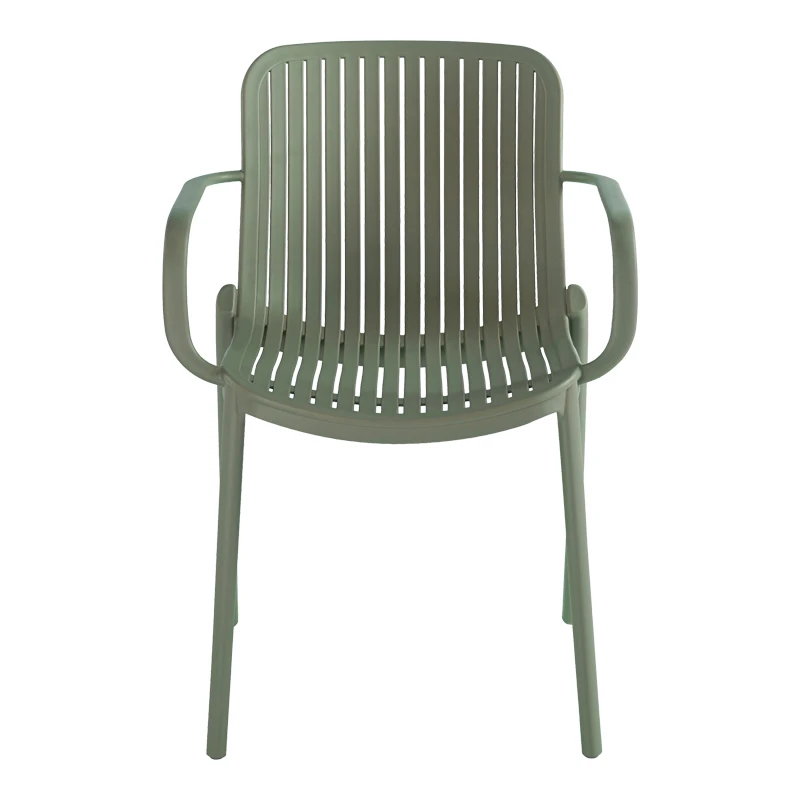 Teragi stackable armchair pakoworld pp with UV protection olive green 59x57x82cm