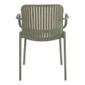 Teragi stackable armchair pakoworld pp with UV protection olive green 59x57x82cm