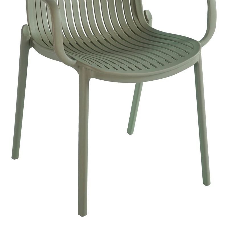 Teragi stackable armchair pakoworld pp with UV protection olive green 59x57x82cm