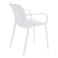 Πολυθρόνα Teragi στοιβαζόμενη pakoworld pp με UV protection λευκή 59x57x82εκ