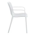 Πολυθρόνα Teragi στοιβαζόμενη pakoworld pp με UV protection λευκή 59x57x82εκ