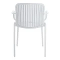 Πολυθρόνα Teragi στοιβαζόμενη pakoworld pp με UV protection λευκή 59x57x82εκ