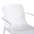 Πολυθρόνα Teragi στοιβαζόμενη pakoworld pp με UV protection λευκή 59x57x82εκ