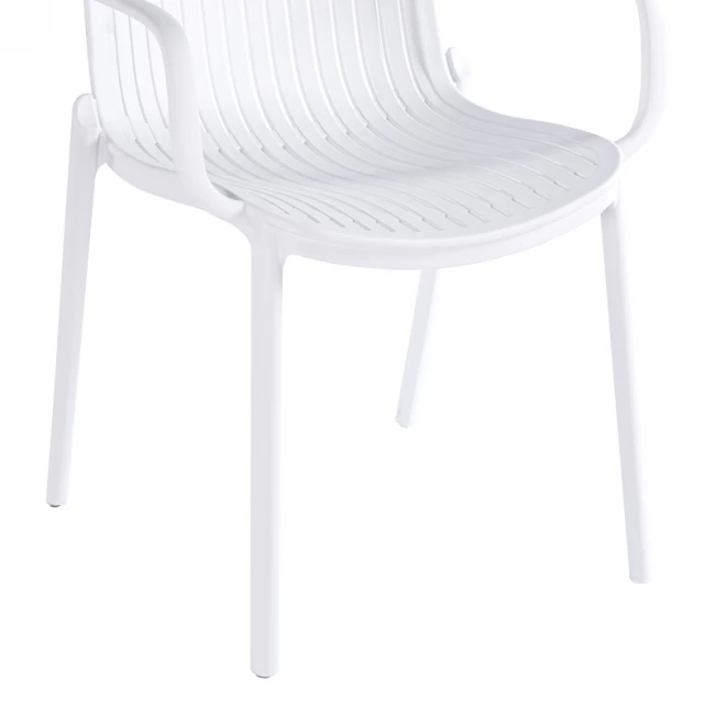 Πολυθρόνα Teragi στοιβαζόμενη pakoworld pp με UV protection λευκή 59x57x82εκ