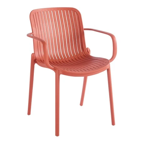 Teragi stackable armchair pakoworld pp with UV protection terracotta 59x57x82cm