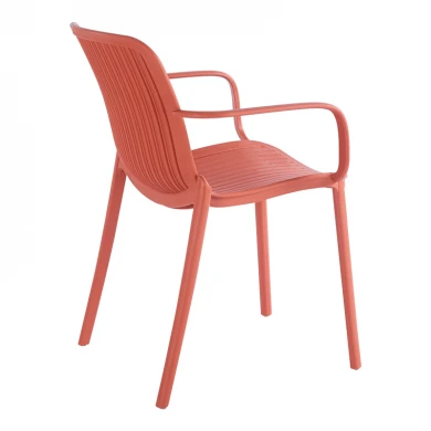 Teragi stackable armchair pakoworld pp with UV protection terracotta 59x57x82cm