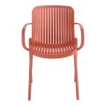 Πολυθρόνα Teragi στοιβαζόμενη pakoworld pp με UV protection terracotta 59x57x82εκ
