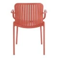 Πολυθρόνα Teragi στοιβαζόμενη pakoworld pp με UV protection terracotta 59x57x82εκ