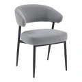 Timur armchair pakoworld grey fabric with black metal legs 61x55x78cm
