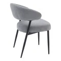 Timur armchair pakoworld grey fabric with black metal legs 61x55x78cm