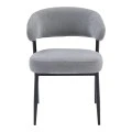 Timur armchair pakoworld grey fabric with black metal legs 61x55x78cm