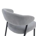 Timur armchair pakoworld grey fabric with black metal legs 61x55x78cm
