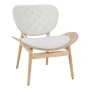 Armchair Udalle pakoworld wood in natural color and beige fabric 77x70x81cm