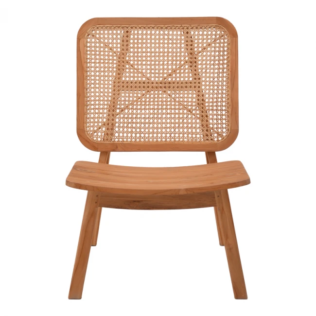Armchair Viborg pakoworld natural teakwood-natural rattan 60x75x87cm