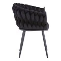 Vivian armchair pakoworld black velvet-leg black metal 61x55x80cm