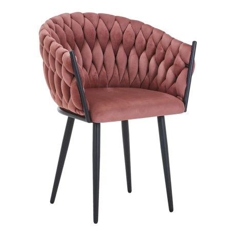 Vivian armchair pakoworld rotten apple velvet-leg black metal 61x55x80cm