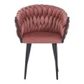 Vivian armchair pakoworld rotten apple velvet-leg black metal 61x55x80cm