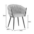 Vivian armchair pakoworld rotten apple velvet-leg black metal 61x55x80cm