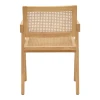 Πολυθρόνα Winslow pakoworld φυσικό rubberwood 52x59x79εκ