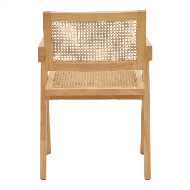Πολυθρόνα Winslow pakoworld φυσικό rubberwood 52x59x79εκ
