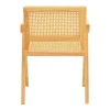 Πολυθρόνα Winslow pakoworld rubberwood-rattan σε φυσική απόχρωση 51x54x80εκ