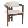 Winsor pakoworld rubberwood armchair in beige with walnut color leg 58.5x51x76cm