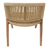 Armchair Wolly pakoworld teak wood and pe rope in natural shade 60x60x76cm