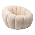 Armchair Yannick pakoworld white teddy fabric 92x92x60cm