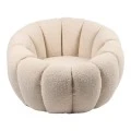 Armchair Yannick pakoworld white teddy fabric 92x92x60cm
