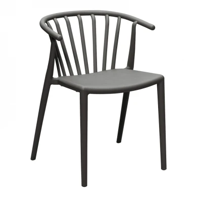 Πολυθρόνα Zelma pakoworld pp σε ανθρακί απόχρωση 55x53x73εκ