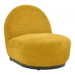 Zenny armchair pakoworld fabric in yellow shade 64x85x68cm